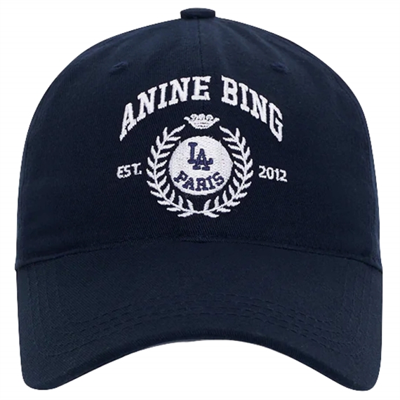 Anine Bing Jeremy Collegiate Cap, Navy Blue 